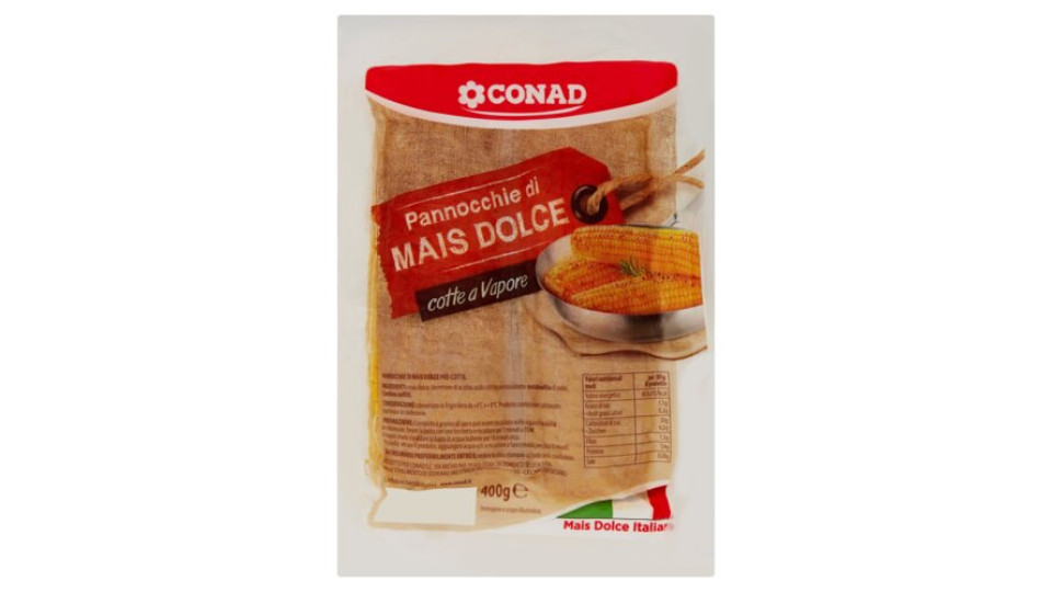 Pannocchie di Mais Dolce cotte a Vapore 400 g Conad