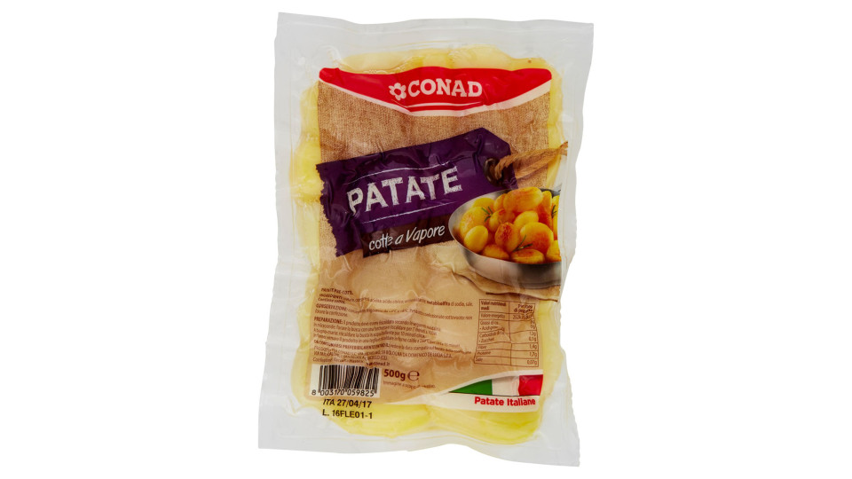 Patate cotte a Vapore 500 g Conad