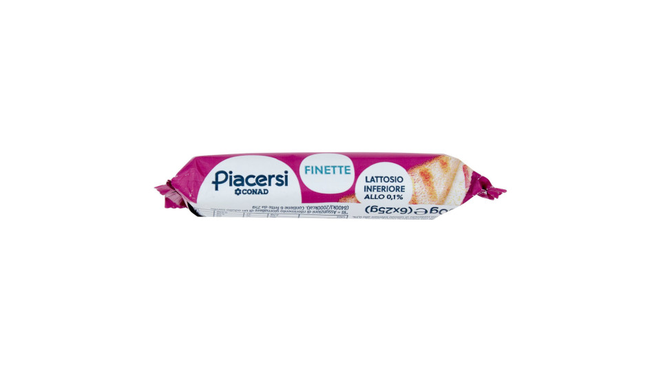 PIACERSI CONAD Finette Senza Lattosio 6 fette 150 g
