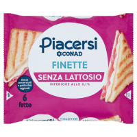 PIACERSI CONAD Finette Senza Lattosio 6 fette 150 g