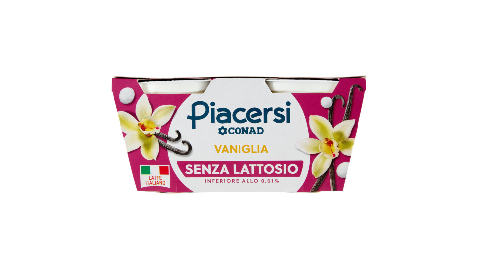 PIACERSI CONAD Vaniglia Senza Lattosio 2 x 125 g