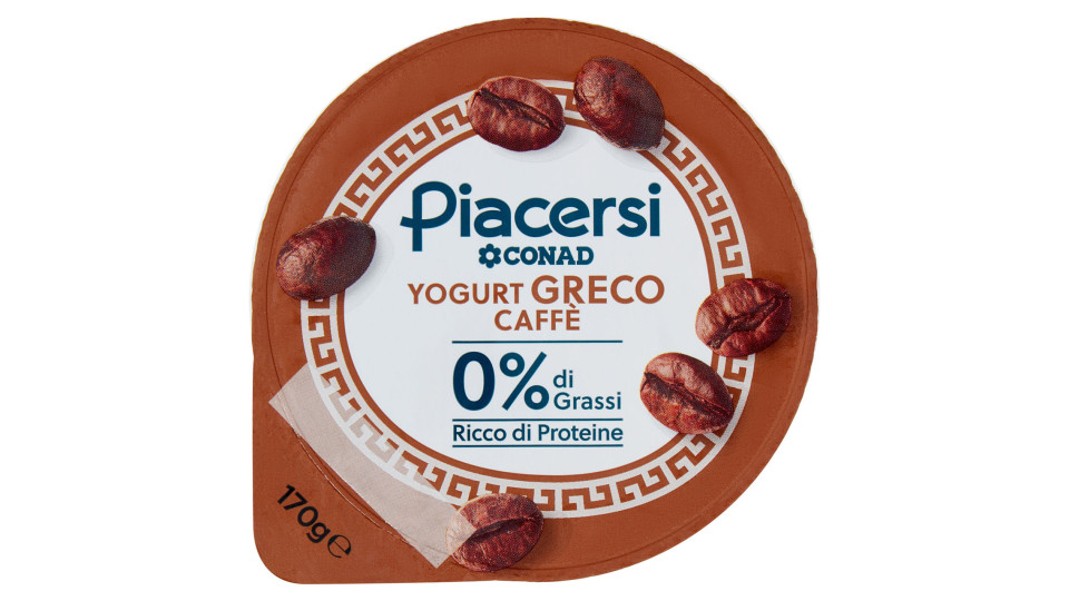 PIACERSI CONAD Yogurt Greco Caffè 0% di Grassi 170 g
