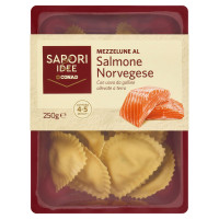 Mezzelune al Salmone Norvegese 250 g Sapori & Idee Conad
