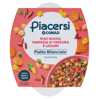 PIACERSI CONAD Riso Rosso, Fantasia di Verdura e Legumi 200 g