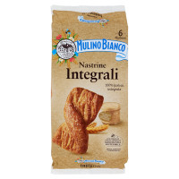 Mulino Bianco Nastrine Integrali Merenda 100% Farina Integrale 6 Pezzi 240g