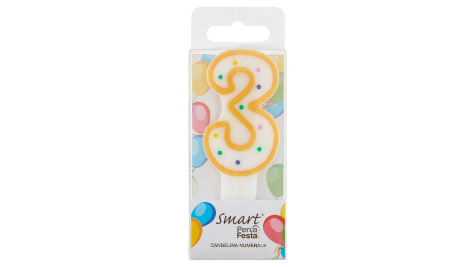 Smart PerLa Festa Candelina Numerale 3 1 pz