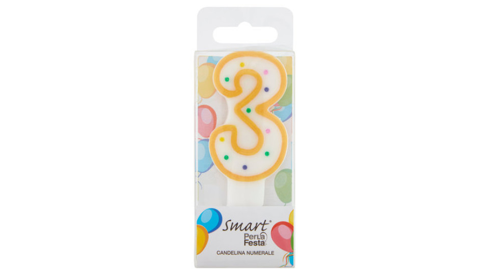 Smart PerLa Festa Candelina Numerale 3 1 pz