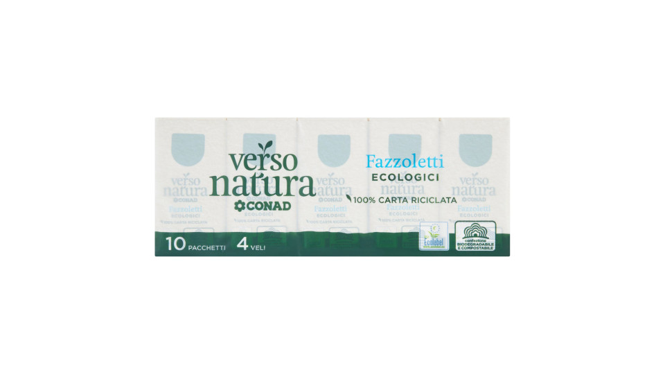 Fazzoletti Ecologici 10 Pacchetti Verso Natura Eco Conad