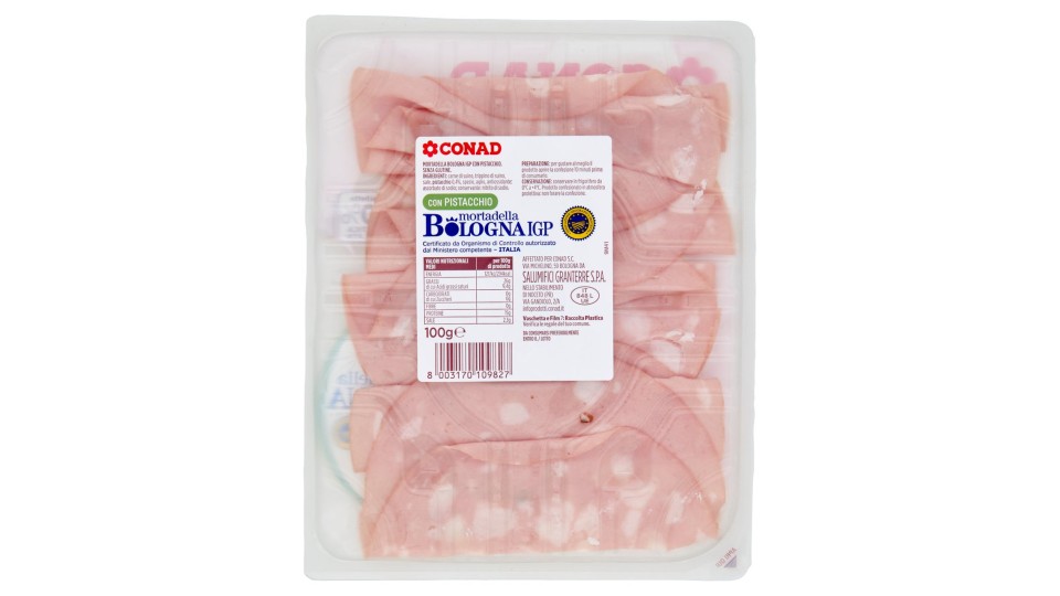 CONAD Freschi & Convenienti Mortadella Bologna IGP con Pistacchio 100 g
