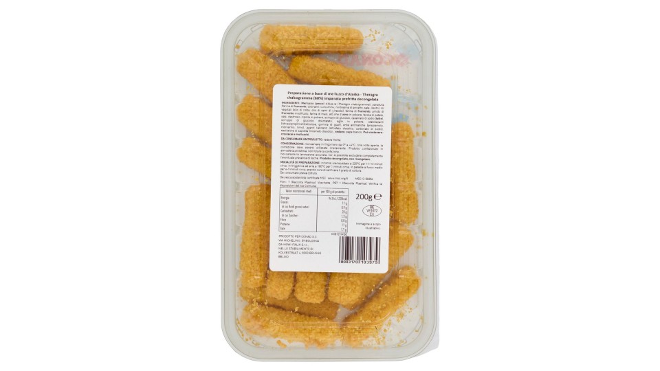 CONAD Bastoncini di Merluzzo d'Alaska 200 g