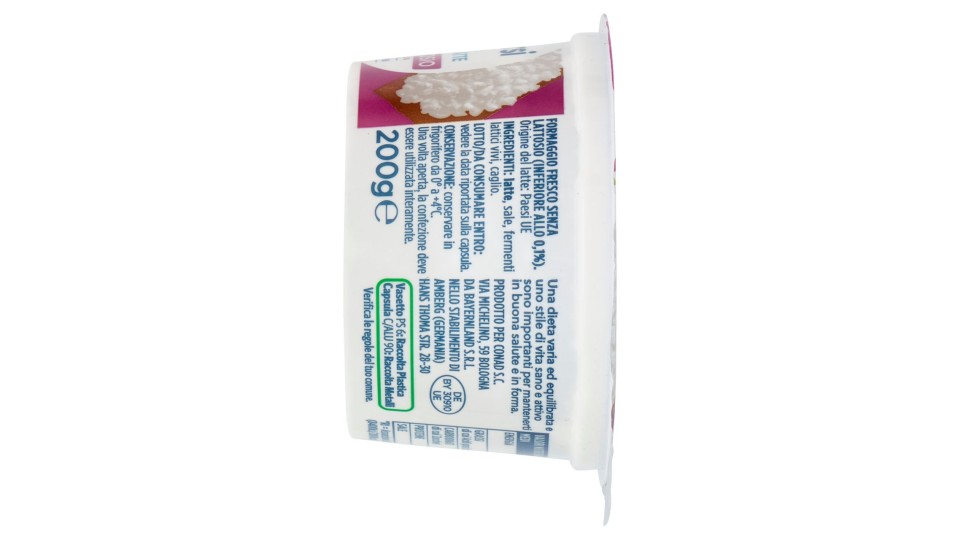 PIACERSI CONAD Fiocchi di Latte Senza Lattosio 200 g