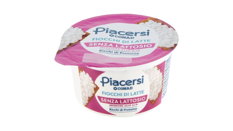 PIACERSI CONAD Fiocchi di Latte Senza Lattosio 200 g