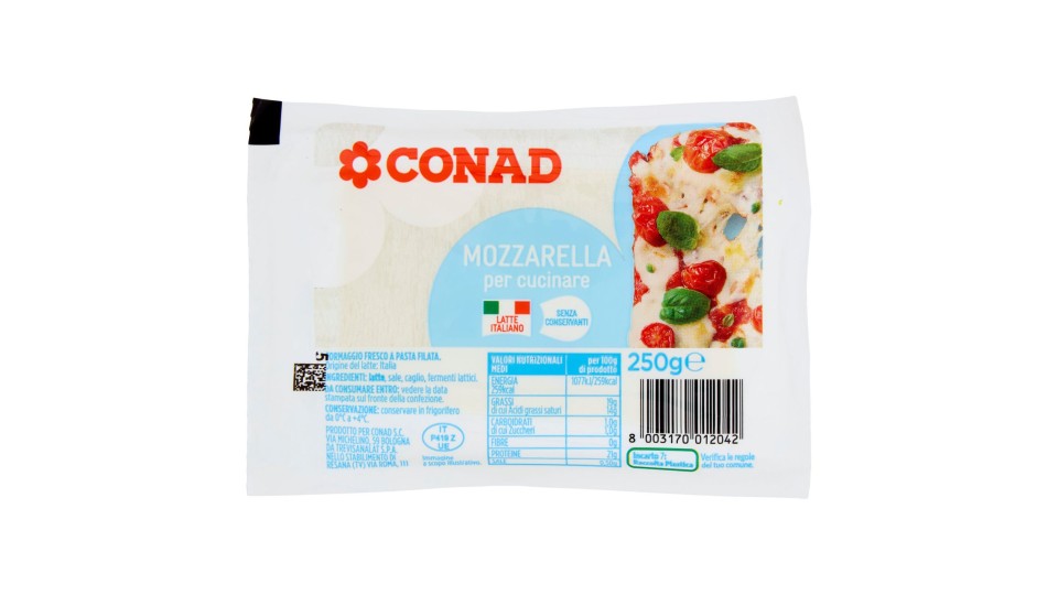 Mozzarella per cucinare 250 g Conad