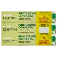 CONAD Essentiae Protezione Completa Dentifricio ad azione antitartaro e anticarie 3 x 75 ml