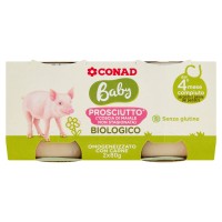 Baby Prosciutto* Biologico Omogeneizzato con Carne 2 x 80 g Conad