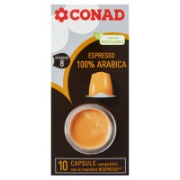 Espresso 100% Arabica 10 Capsule compatibili con le macchine Nespresso 50 g Conad