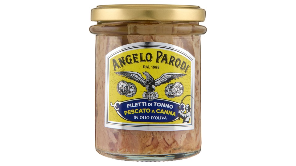 Angelo Parodi Filetti di Tonno Pescato a Canna in Olio d'Oliva 178 g