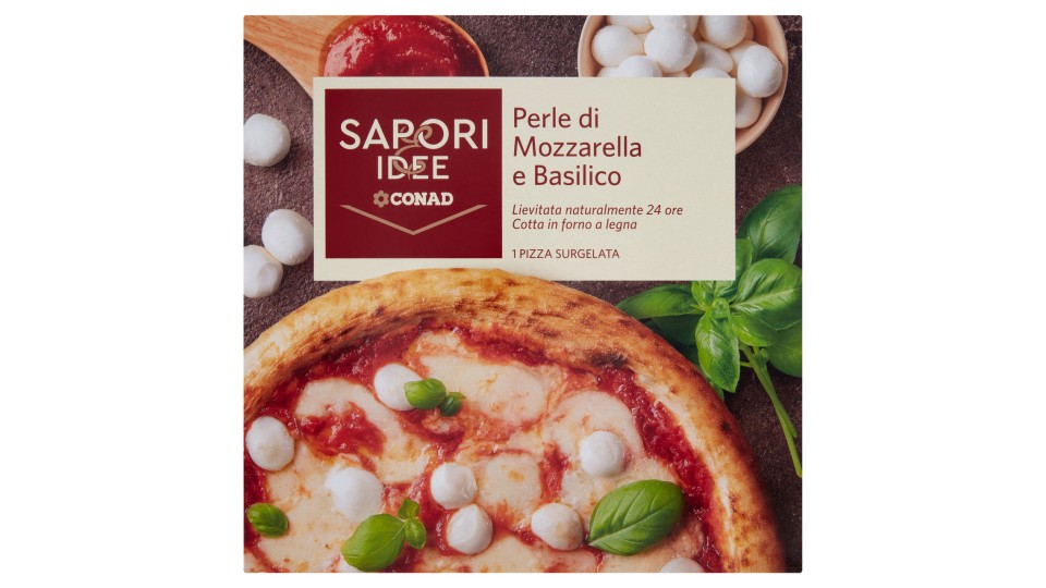 SAPORI & IDEE CONAD Perle di Mozzarella e Basilico 1 Pizza Surgelata 407 g