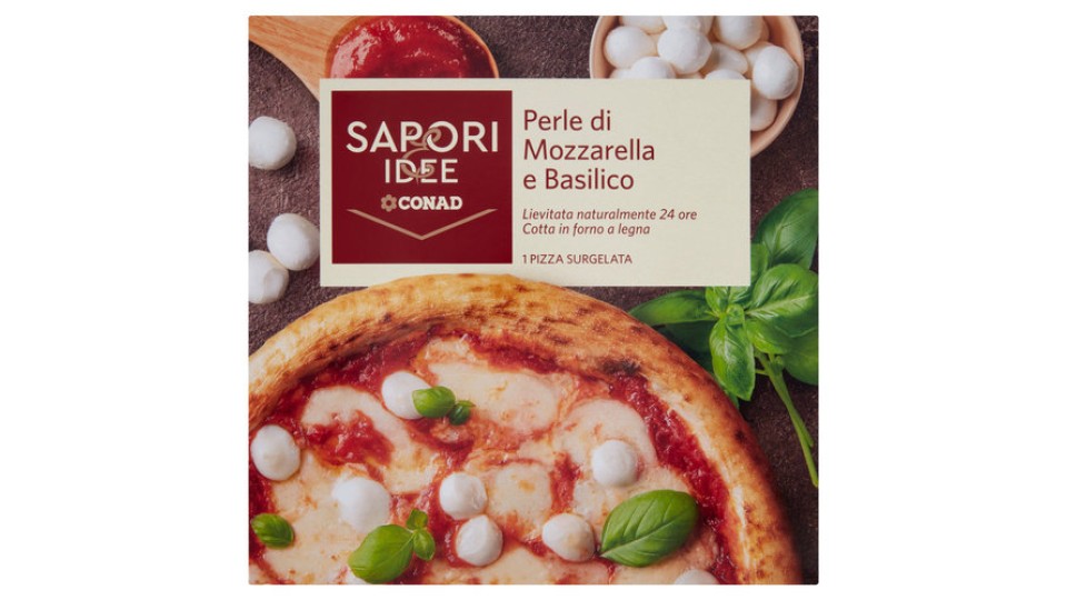 SAPORI & IDEE CONAD Perle di Mozzarella e Basilico 1 Pizza Surgelata 407 g