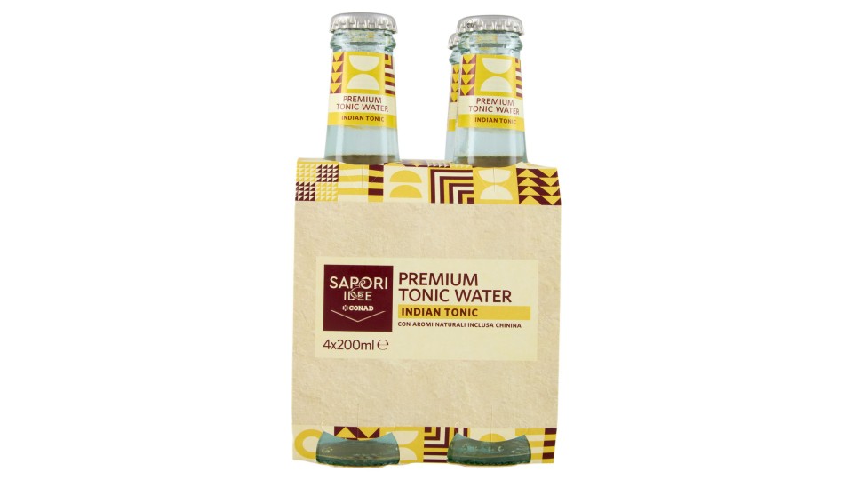 SAPORI & IDEE CONAD Premium Tonic Water Indian Tonic 4 x 200 ml