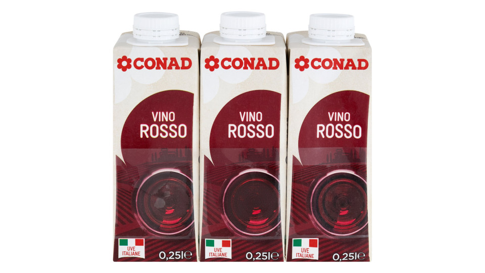 Vino Rosso 3 x 0,25 l Conad