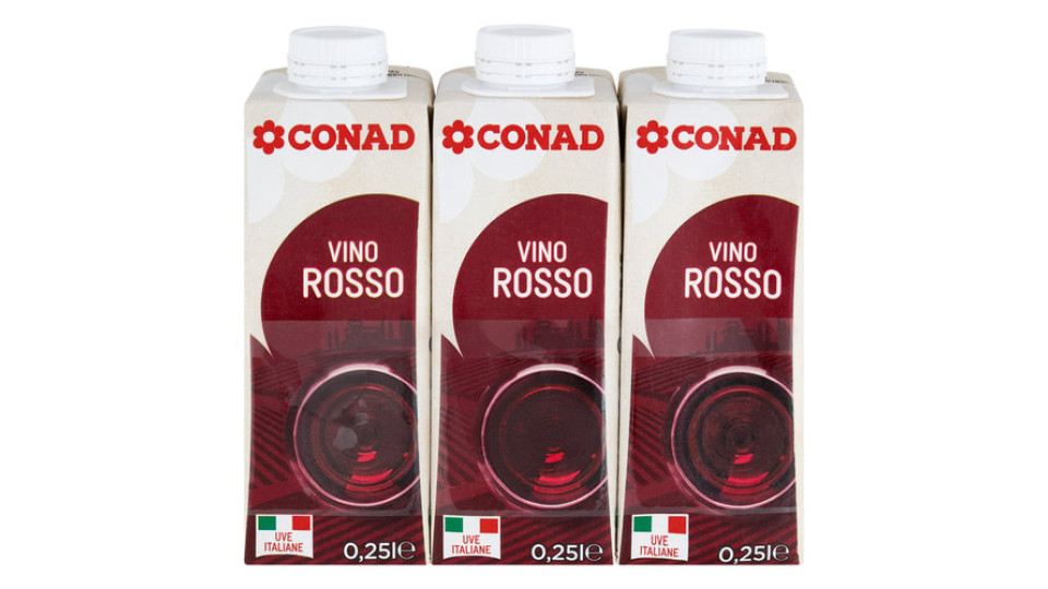 Vino Rosso 3 x 0,25 l Conad