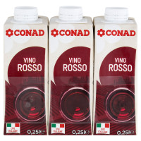 Vino Rosso 3 x 0,25 l Conad