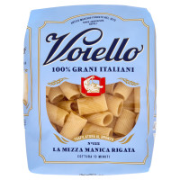 Voiello Pasta La Mezza Manica Rigata N°122 Grani 100% Italiani Trafilata Bronzo 500g