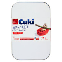 Cuki Conserva e Cuoce Vaschette Alluminio Con Coperchi 6 Porzioni (RS99) - 2 Pz