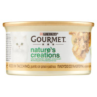 PURINA GOURMET Nature's Creations Ricco In Pesce Dell'oceano Guarnito Con Spinaci e Riso 85g