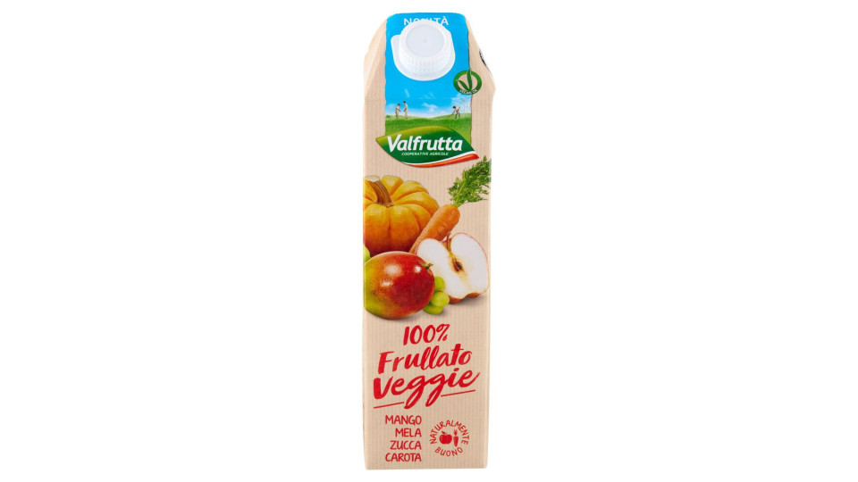 Valfrutta, 100% frullato Veggie mango mela zucca carota