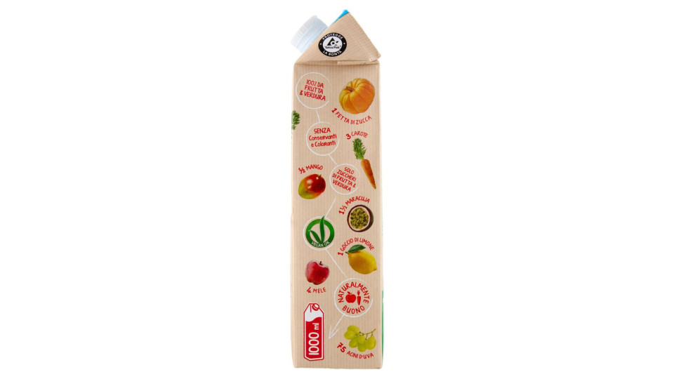 Valfrutta, 100% frullato Veggie mango mela zucca carota