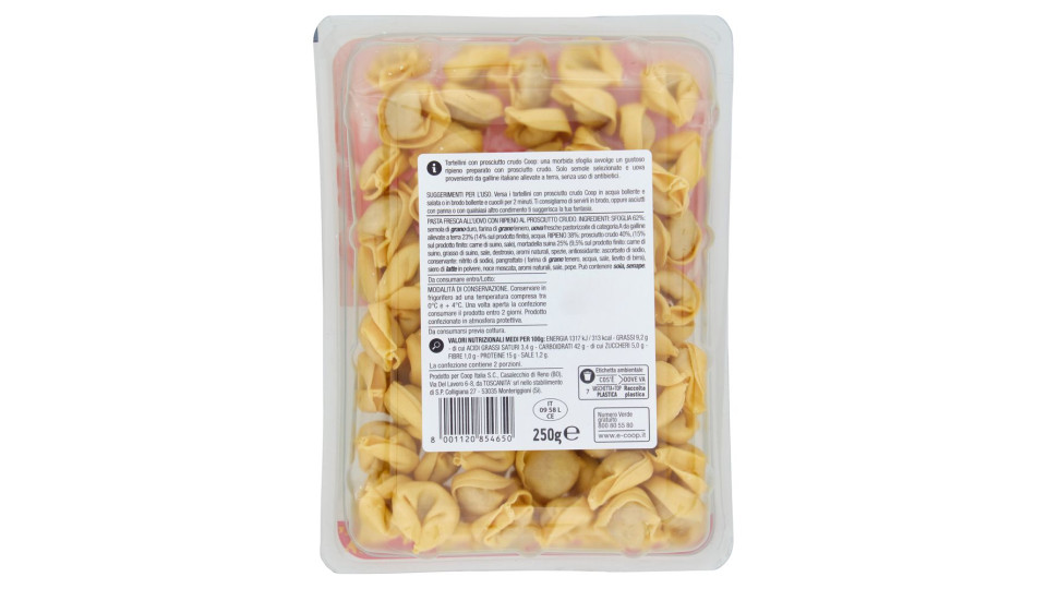 Tortellini Freschi Con Prosciutto Crudo