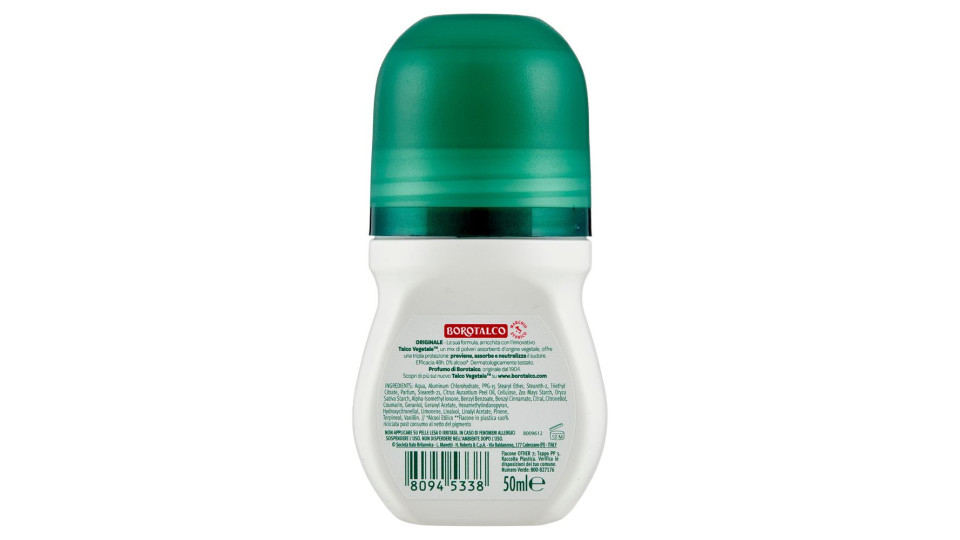 Borotalco - Deo Roll On, Originale, Profumo di Borotalco