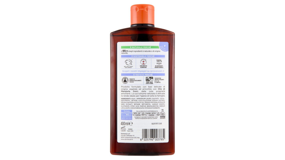I Provenzali - Bagno Schiuma Erboristico, all'Olio di Mandorle Dolci