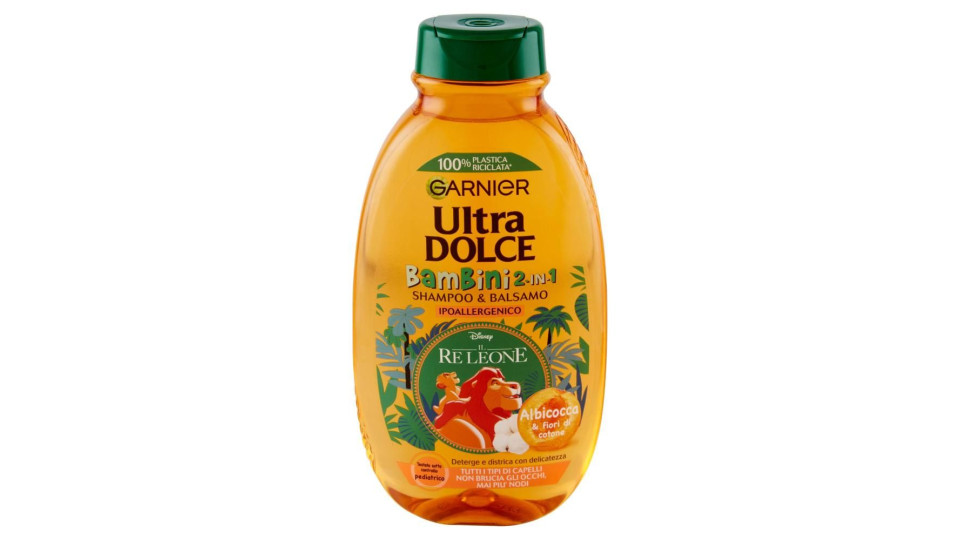 Garnier Ultra Dolce Bambini all' Albicocca e Fiori di Cotone Shampoo 2in1 per Bambini