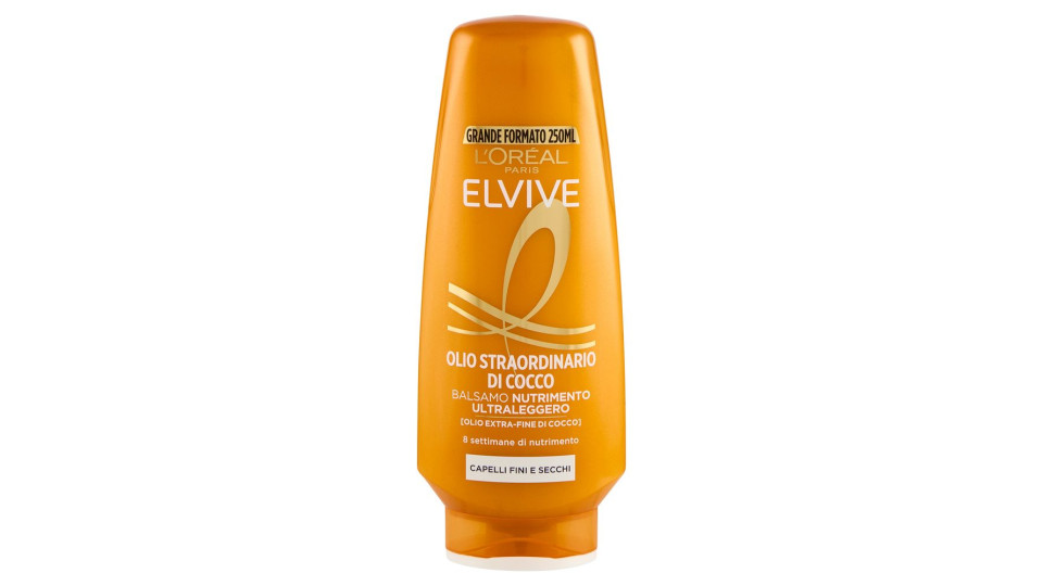 L'Oreal - Elvive Shampoo Nutriente Olio Straordinario, Capelli Secchi O Spenti