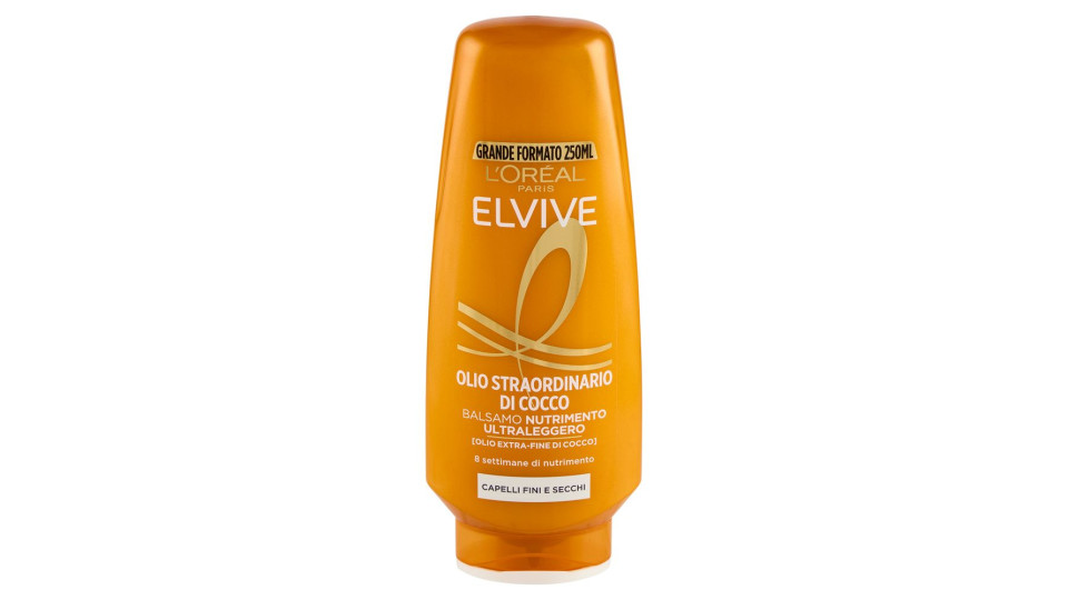 L'Oreal - Elvive Shampoo Nutriente Olio Straordinario, Capelli Secchi O Spenti