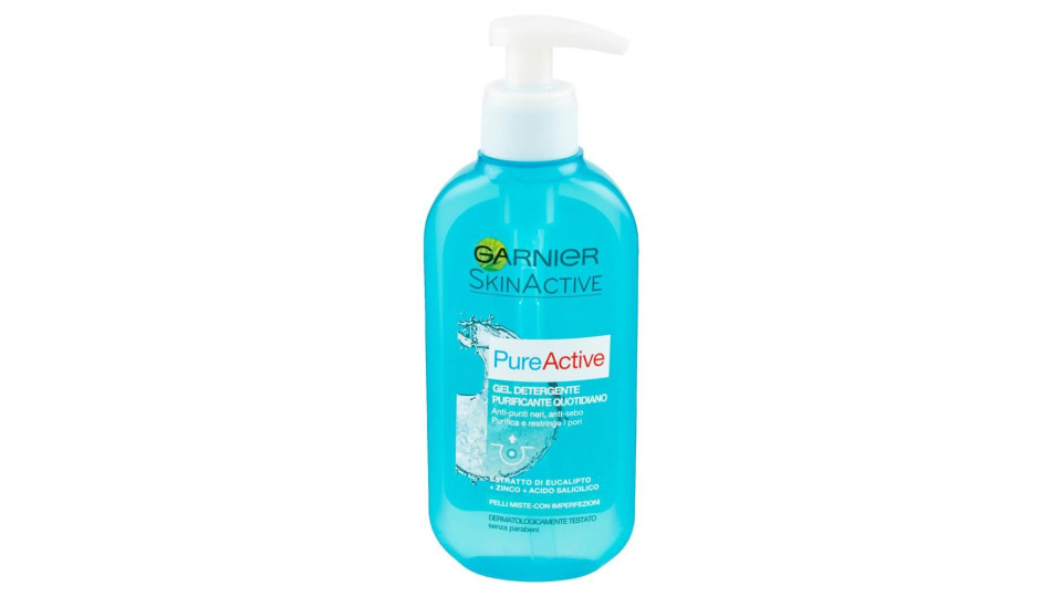 Garnier Pure Active Gel Struccante Purificante 2in1 per Pelli Grasse o con Imperfezioni