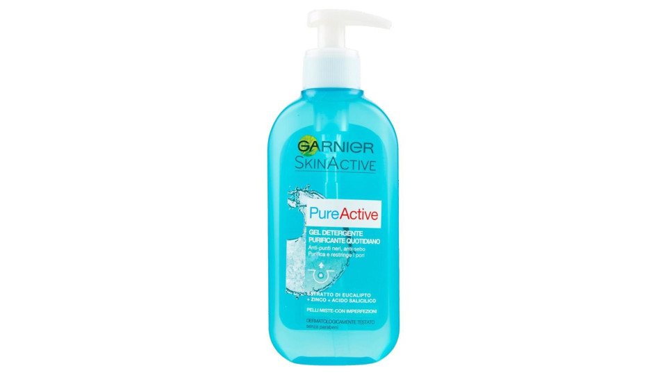 Garnier Pure Active Gel Struccante Purificante 2in1 per Pelli Grasse o con Imperfezioni