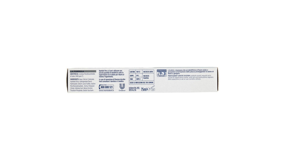 Mentadent 75Ml White System