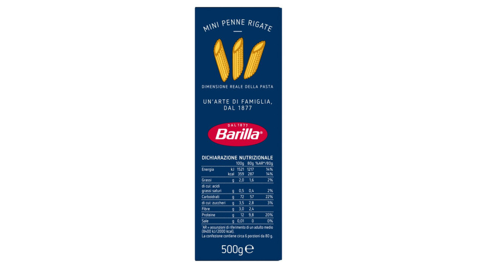 Barilla mini penne rigate