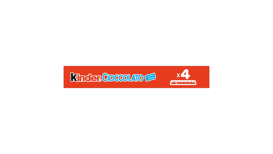 Kinder Cioccolato 4 pezzi gr.