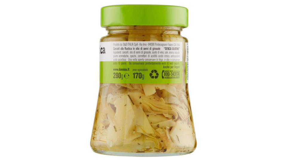 D'Amico - Carciofi, alla Rustica, in olio di semi di girasole