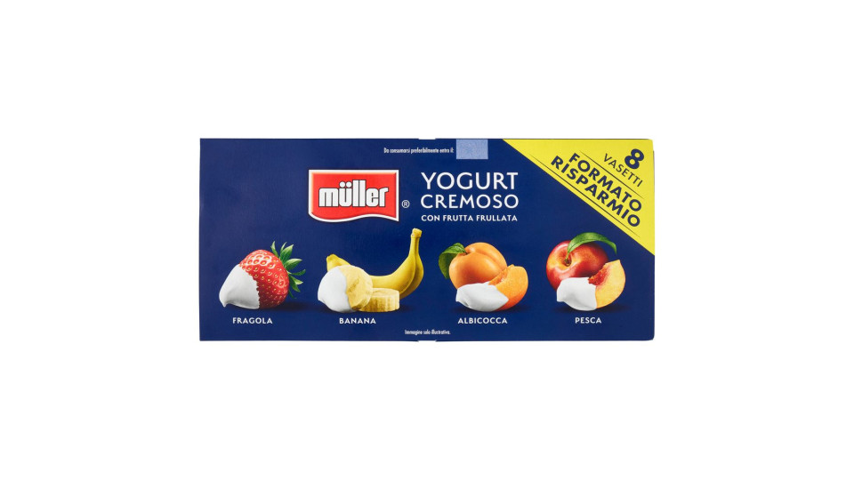 Müller Yogurt con frutta frullata Fragola / Banana / Albicocca / Pesca