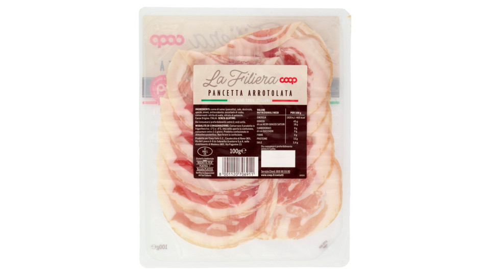 Pancetta Arrotolata con Cotenna Stagionatura 8 Mesi