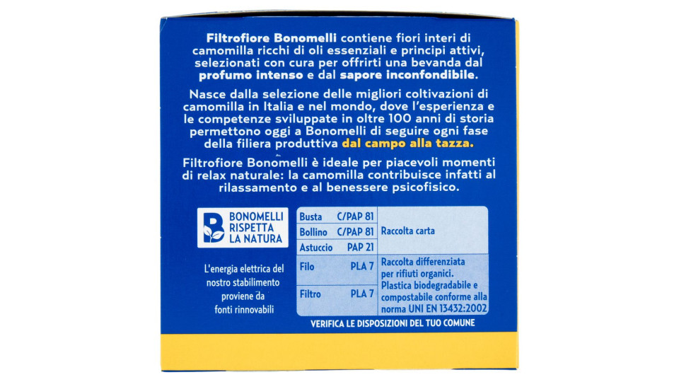 Bonomelli, Filtrofiore camomilla 18 filtri