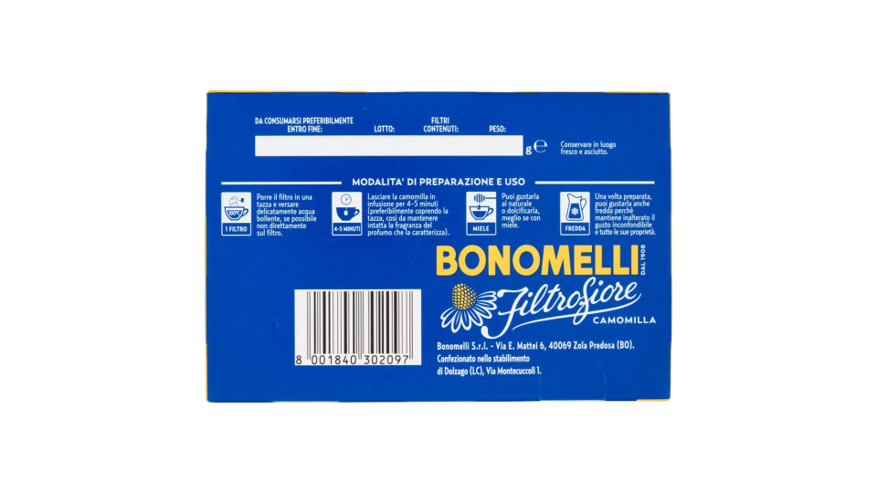 Bonomelli, Filtrofiore camomilla 18 filtri