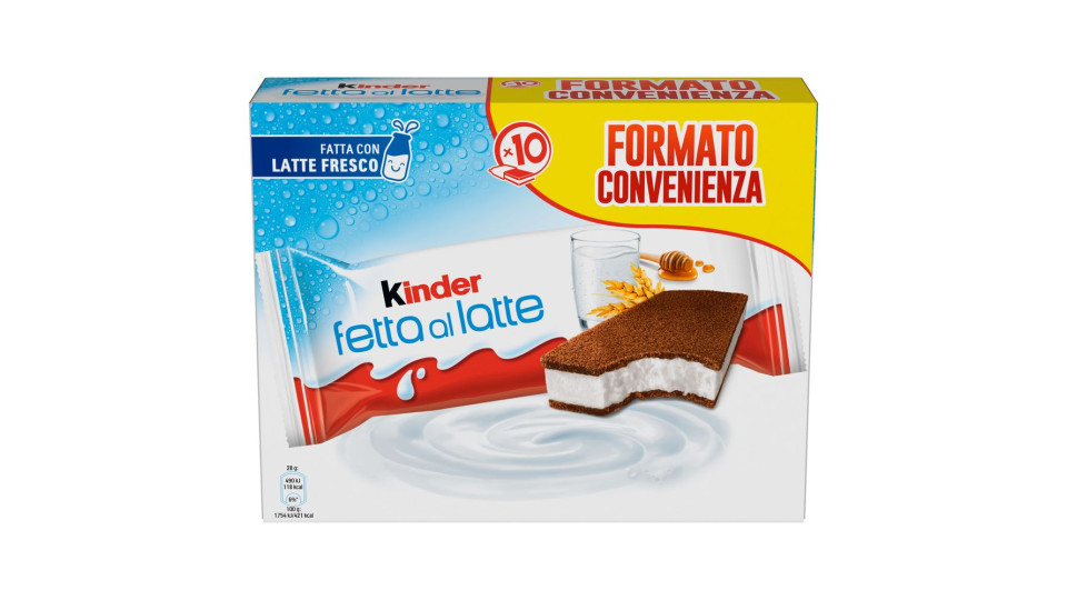 Kinder - Fetta al latte 10 pezzi