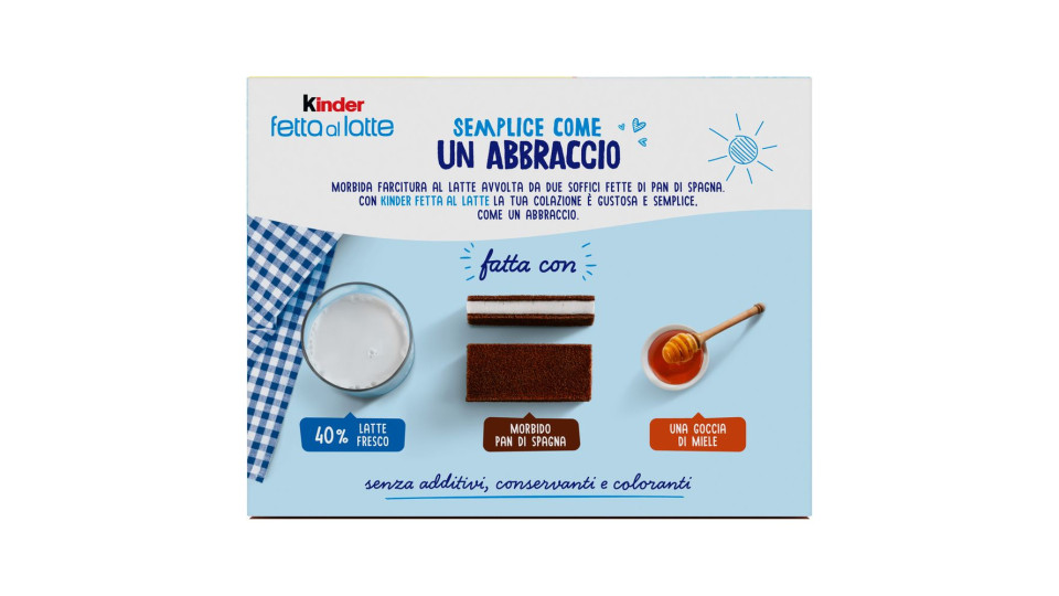 Kinder - Fetta al latte 10 pezzi